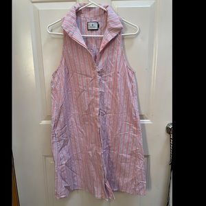 Pink and white stripped Tuckernuck mini dress